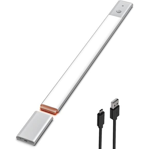 Motion Sensor Cabinet Lights,48LED Detachable Battery Powered Operated Dimmable - Picture 1 of 6